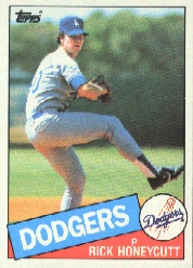 1985 Topps Baseball Cards      174     Rick Honeycutt